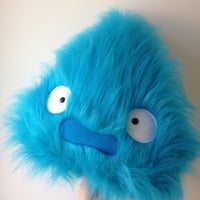 Image 1 of Large blue "Howl's heart" calcifer plushie - howls moving castle - made to order