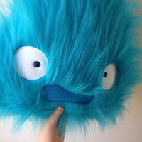 Image 2 of Large blue "Howl's heart" calcifer plushie - howls moving castle - made to order