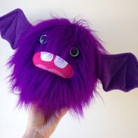 Image 1 of medium purple bat winged monster plushie