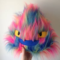 Image 1 of Large "imagine what i could have done with your eyes!" demon calcifer plushie - made to order