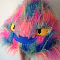 Image 2 of Large "imagine what i could have done with your eyes!" demon calcifer plushie - made to order