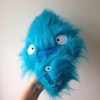 Image 5 of small "Howls heart" blue calcifer plushie - howls moving castle - made to order