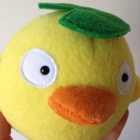 Image 4 of small ootori-Sama bird plushie with towel or leaf - spirited away - made to order