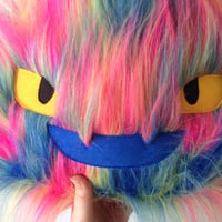 Image 5 of Large "imagine what i could have done with your eyes!" demon calcifer plushie - made to order