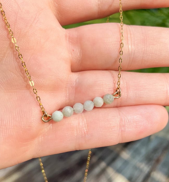 Infinite Jade Bar Necklace 