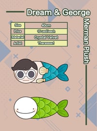 [Ready-Stock]Dream&George Merman Plush Pillow