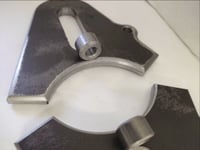 Image 6 of 3/8" Thick Axle Plates CNC made for Chopper Builders, 3/4" Slot  Pair.USA MADE