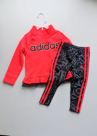 Image 1 of Girls Stylish Adidas Track Set