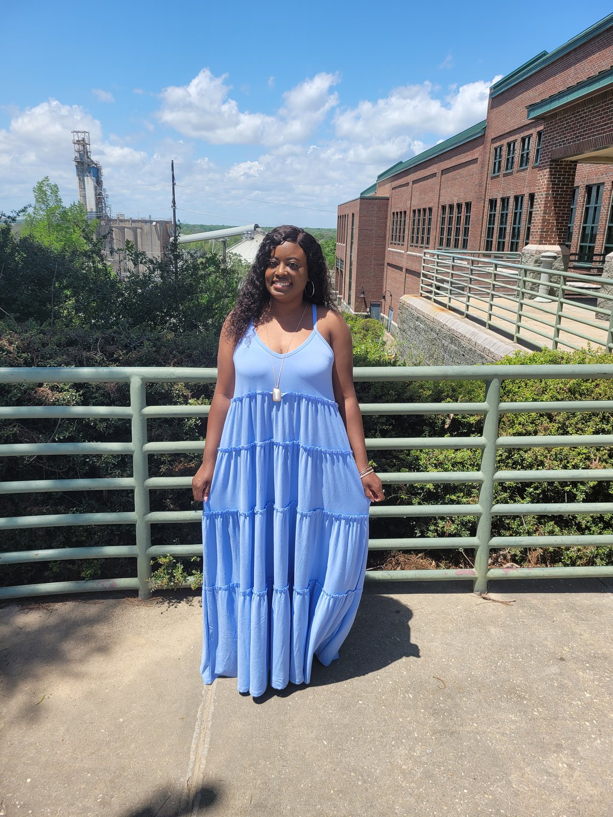 Sky blue maxi sales dress