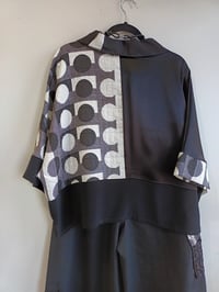 Image 5 of black and white polkadots top