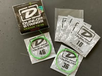 Image 5 of Dunlop Neon Green Monster Energy Plain Steel Electric Guitar Strings Med. 10-46