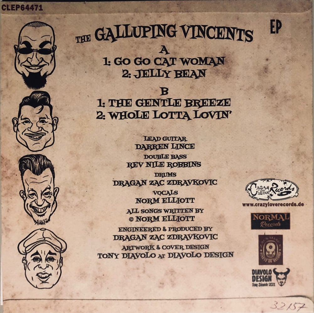 GALLUPING VINCENTS - Go Go Cat Woman (Yellow) 7" EP