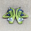 Green Pinup Lady Earrings