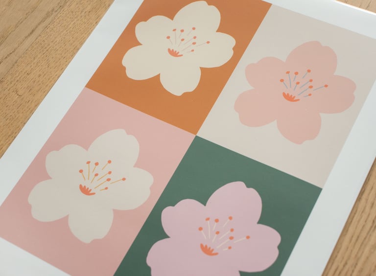 Plum Blossoms Art Print Image 2