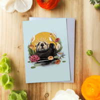 Otter Queen Greeting Card
