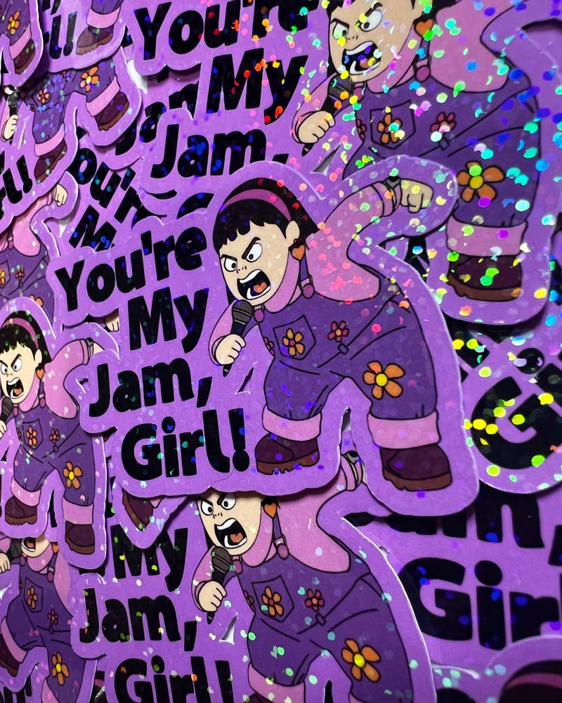 Image of Jam Girl Weatherproof Vinyl Sticker