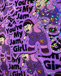 Jam Girl Weatherproof Vinyl Sticker