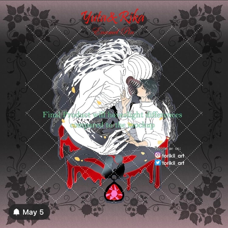 Image of Jujutsu Kaisen Yuta & Rika Enamel Pin [IN HANDS]