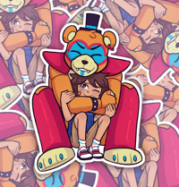 Image 1 of Bear Dad and Son STICKER