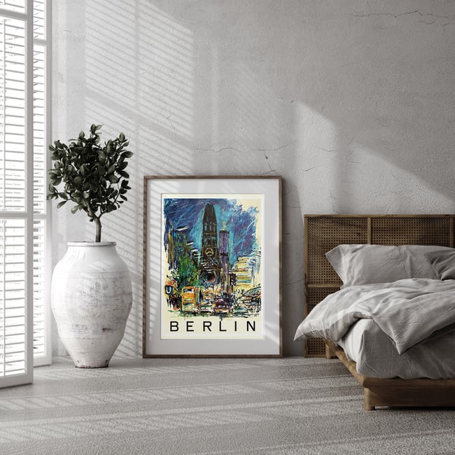 Berlin - Kaiser Wilhelm Memorial Church | 1969 | Vintage Travel Poster | Wall Art Print | Home Decor