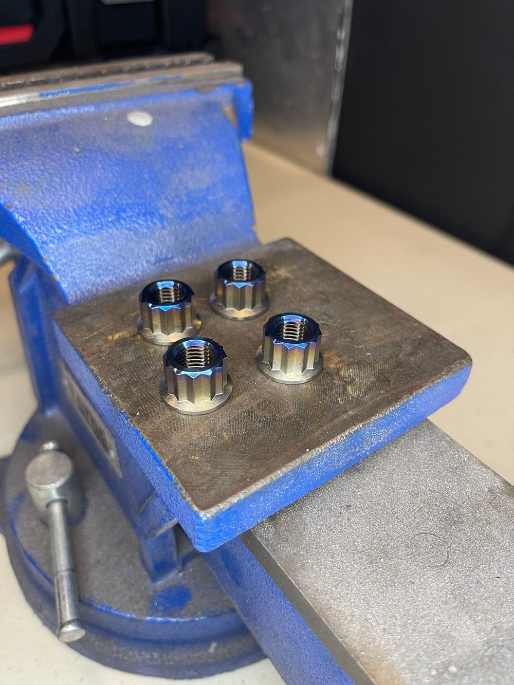 M10 X 1.25 Titanium Strut tower nuts
