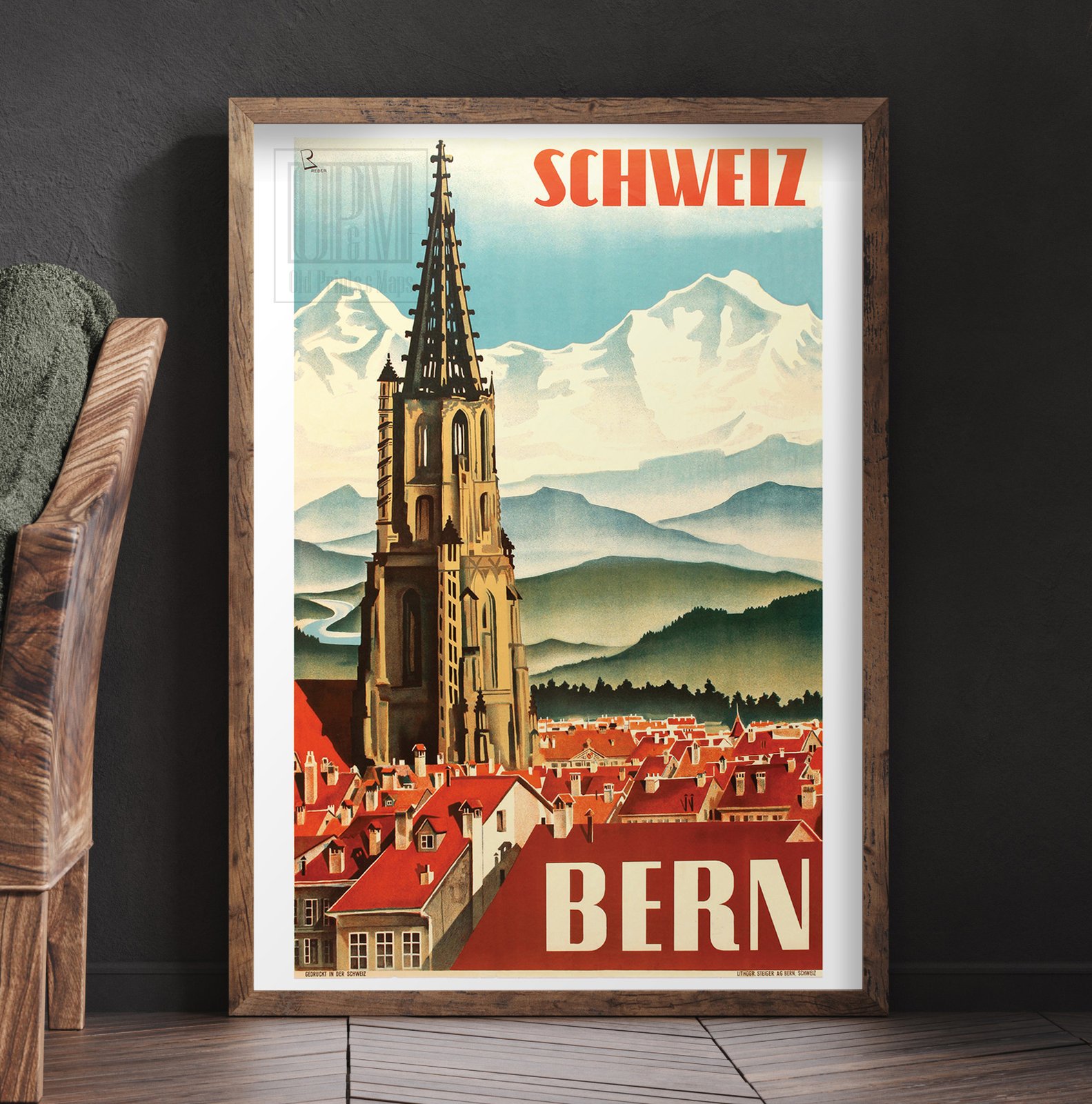 Bern Schweiz | Reber Bernhard | 1934 | Wall Art Print | Travel Bern Schweiz | Reber Bernhard | 1934 | Wall Art Print | Travel