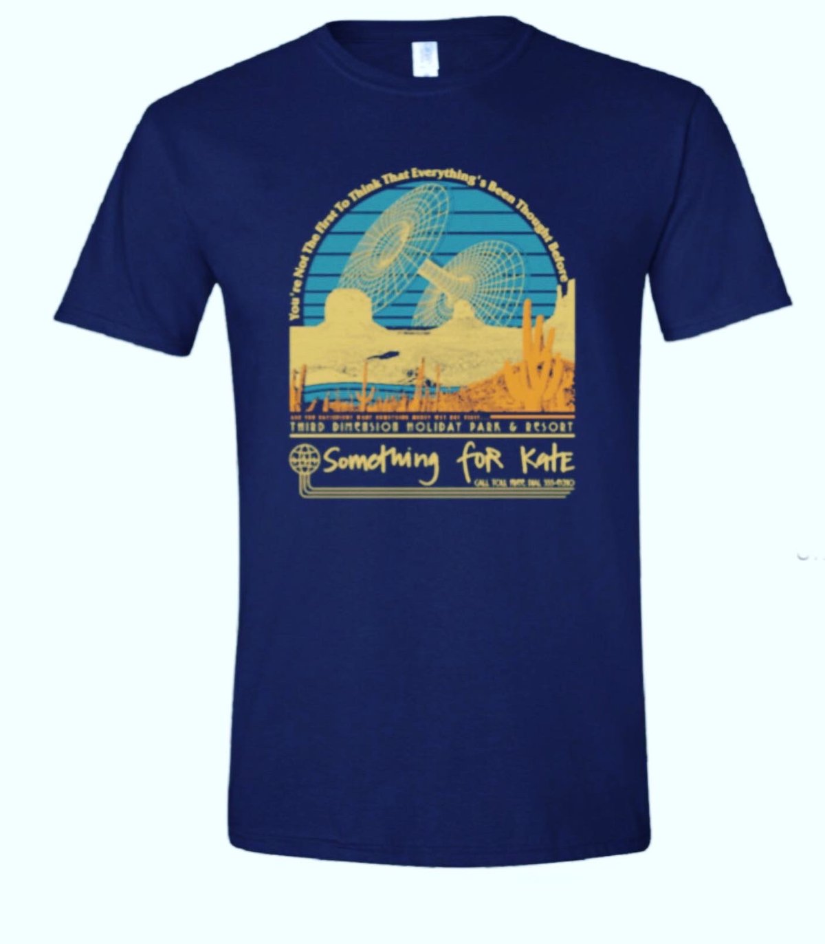 Image of Something for Kate - Third Dimension Holiday Park tee on navy