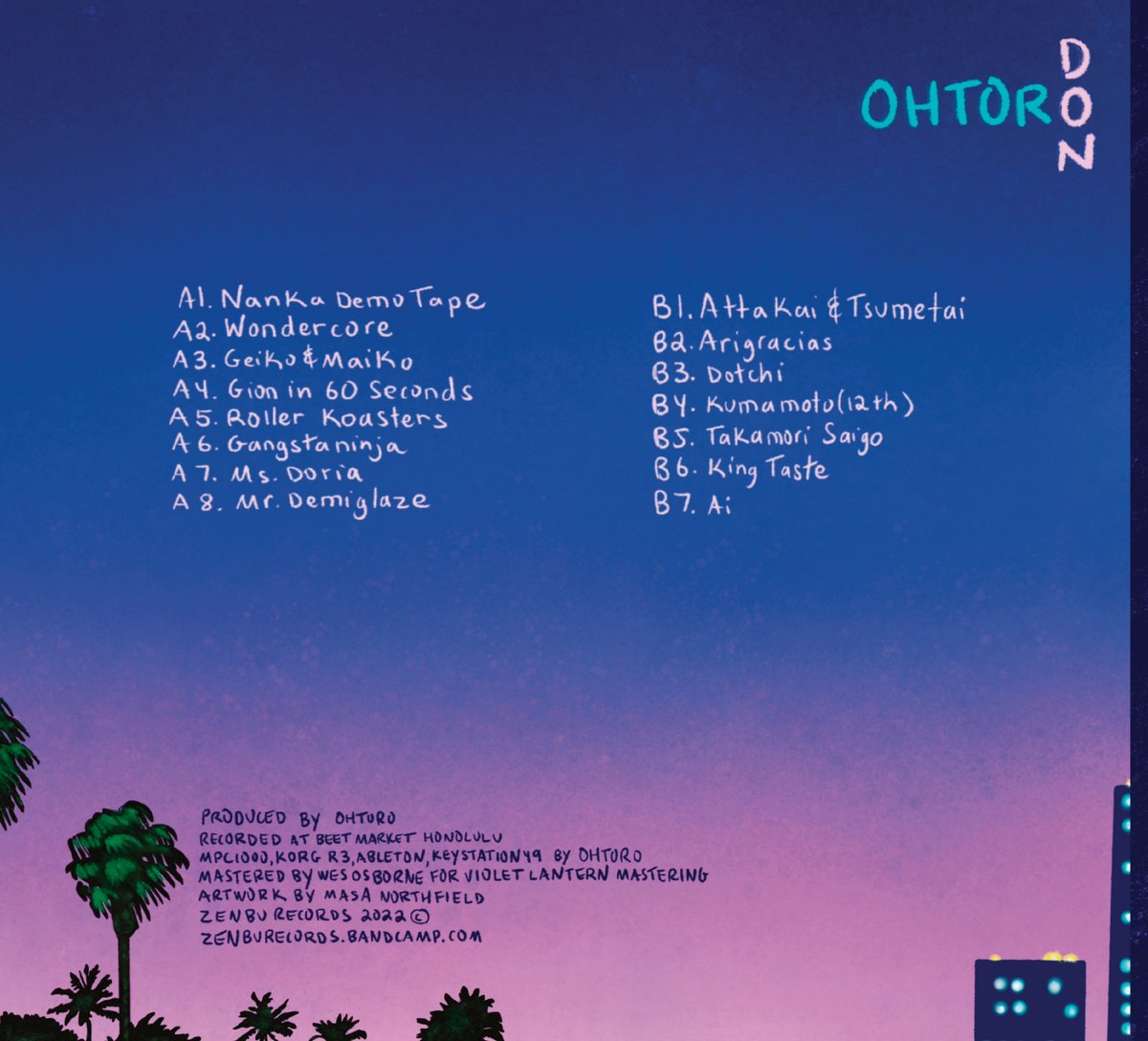 Image of PRE-ORDER Ohtoro's new album 'Ohtoro Don' 10-inch color vinyl