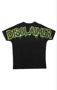 T SHIRT DISCLAIMER BLACK YELLOW FLUO