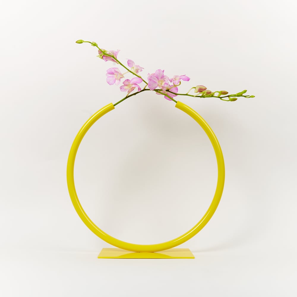 Image of Medium Almost a Circle Vase - Yellow