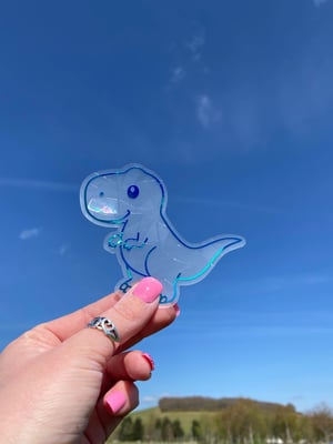 Image of Mini Dino Suncatcher Sticker | Suncatcher Window Decal | Rainbow Window Suncatcher