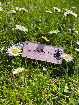 Image of Positive Message Flower Keychain