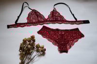 Image 3 of Red Leopard Lace Bralette