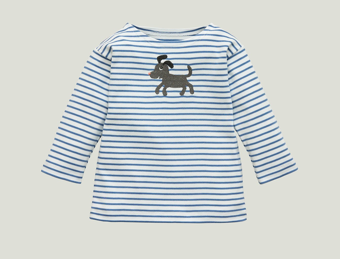 Image of Shirt mit Hund blau gestreift Art. 281286/381286