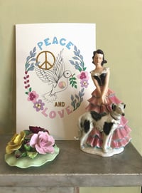 Image 1 of Peace Dove Hand Decorated Print 