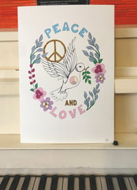Image 4 of Peace Dove Hand Decorated Print 