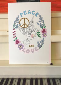 Image 4 of Peace Dove Hand Decorated Print