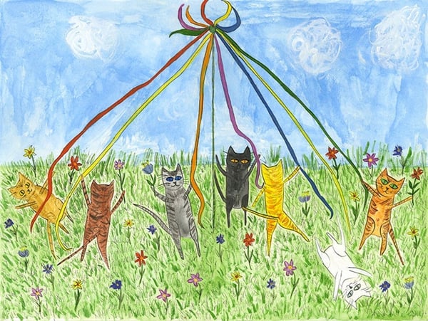 Image of Around the maypole they did play. Limited edition print