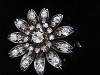 Image 3 of VICTORIAN 18CT OLD CUT DIAMOND BROOCH CENTRE DIA 0.60CT TOTAL 3.00CT