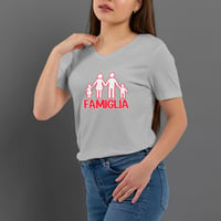Image 3 of T-Shirt Donna V - FAMIGLIA (Ur0012)