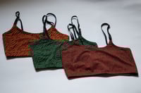 Image 3 of Redorange & Green Zebra Bralettes