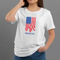 Image 1 of T-Shirt Donna G - Down with USA (Ur0035)