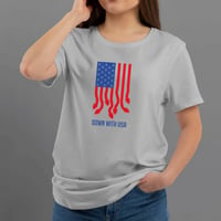 Image 2 of T-Shirt Donna G - Down with USA (Ur0035)