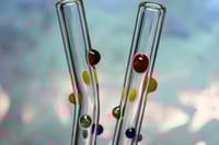 Image 1 of Set of 2 Rainbow Swirl Glass Straws