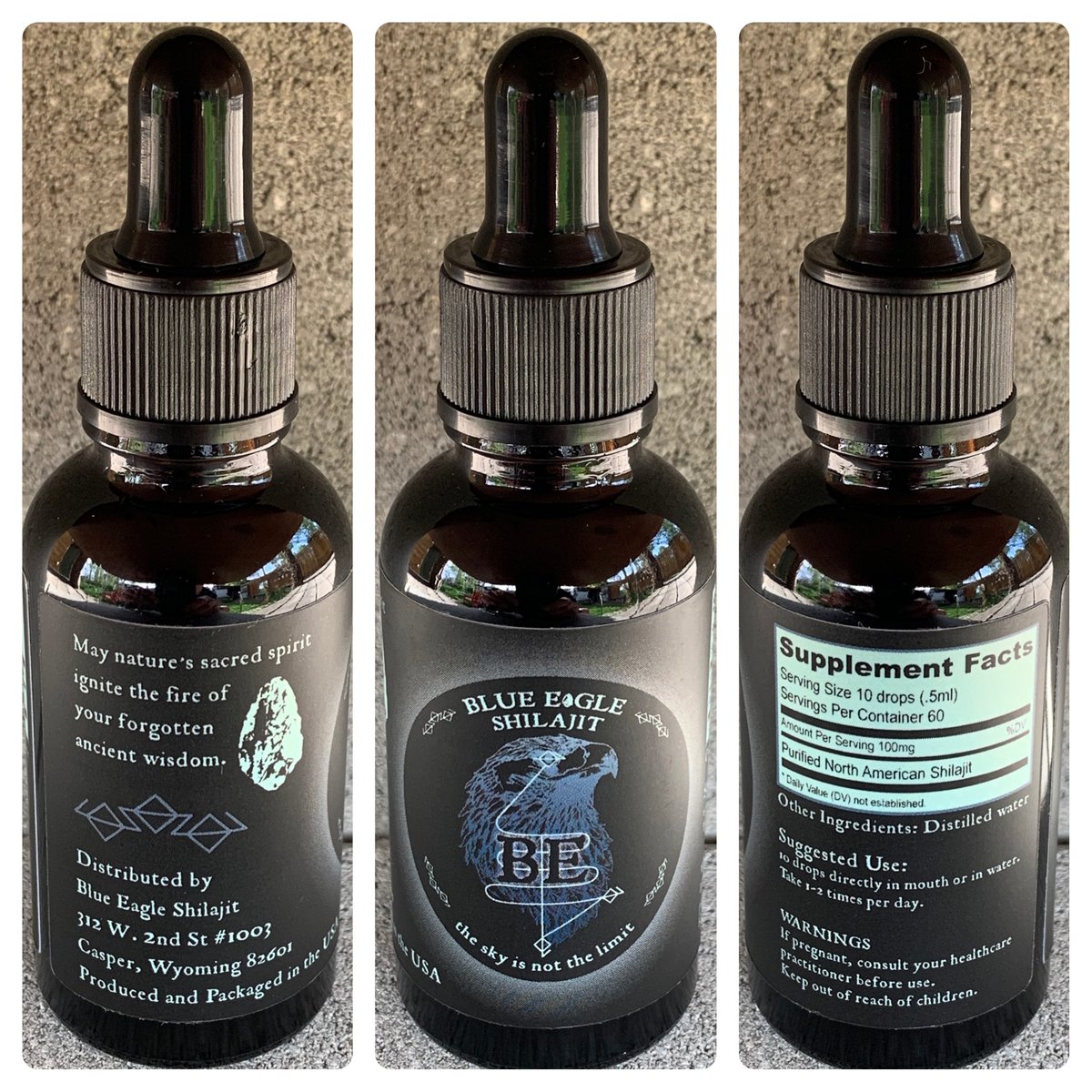 Image of Blue Eagle Shilajit Tincture Black Label