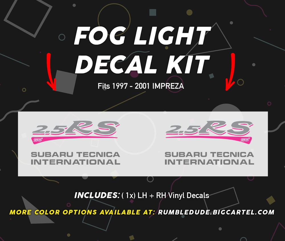 2.5RS Fog Light / Lamp Cover Decal kit
