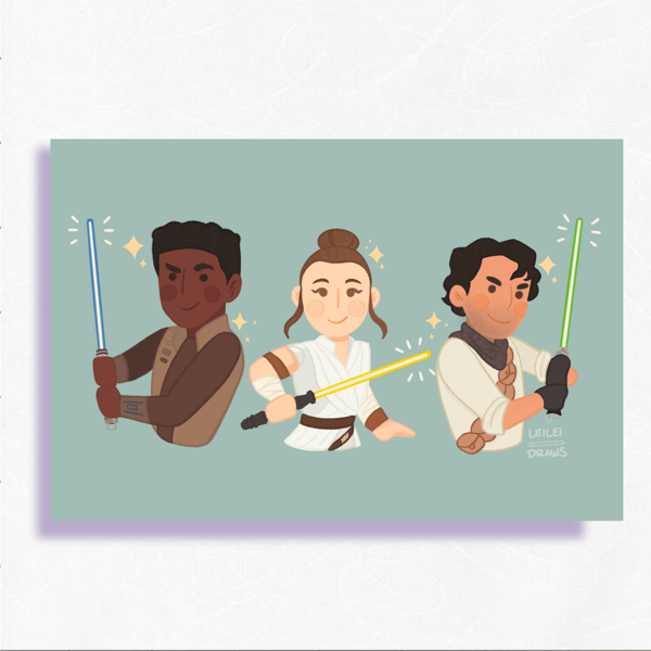 Image of Jedi Trio - Star Wars Art Print