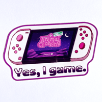 Animal Crossing New Horizons "Yes, I Game" Sticker