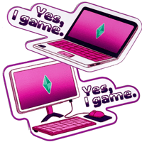 Image 1 of The Sims "Yes, I Game" Sticker