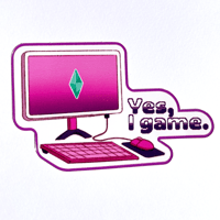 Image 2 of The Sims "Yes, I Game" Sticker